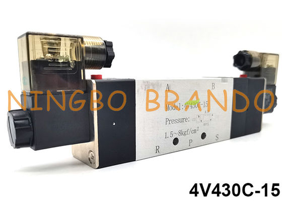 4V430C-15 Van điện từ khí nén 5/3 Way Airtac 24VDC 220VAC