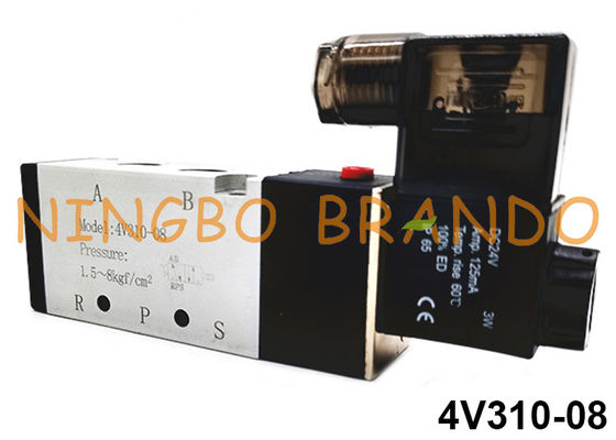 4V310-08 Airtac Loại 5/2 Way Van điện từ đơn khí nén 24V 110V 220V