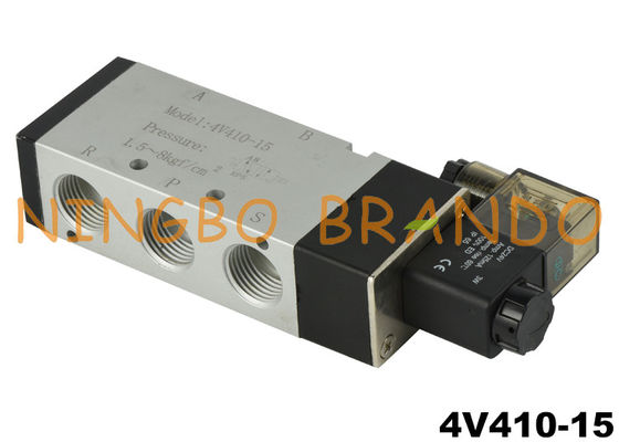 4V410-15 5/2 Way 1/2'' Van điện từ khí nén 24V DC 220V AC