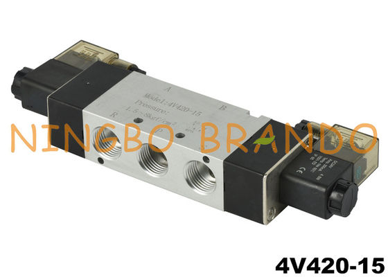 4V420-15 1/2'' Van điện từ khí nén 5/2 chiều DC24V AC220V