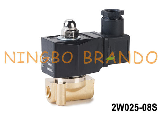 2W025-08 1/8 'Brass Solenoid Valve với IP65 Coil 12V 24V 110V 220V