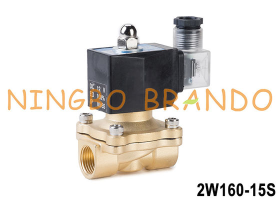 2W160-15 1/2' 2 Way NC Brass Solenoid Valve với IP65 Coil 24V 220V