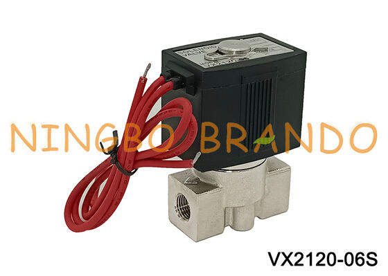 Van điện từ bằng thép không gỉ loại Vx2120 1/4 '' 2/2 chiều 220V 24V