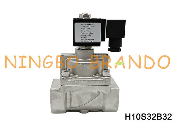 DN32 1-1/4 '' 6 đến 80 bar Van điện từ bằng thép không gỉ áp suất cao 24V 220V