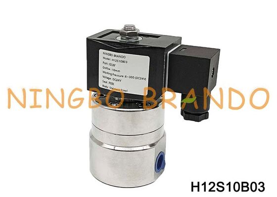 DN10 3/8 Inch 300 bar Van điện từ cao áp Thép không gỉ 220V 24V