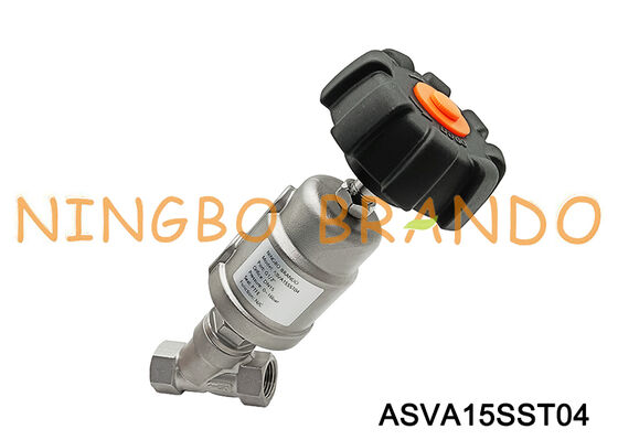Van góc hơi bằng khí nén bằng thép không gỉ 1/2 '' có tay cầm điều chỉnh mở