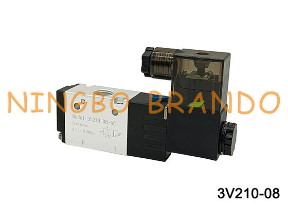 Van điện từ khí nén 3V210-08 Van điều khiển không khí 3/2 chiều 220V 24V