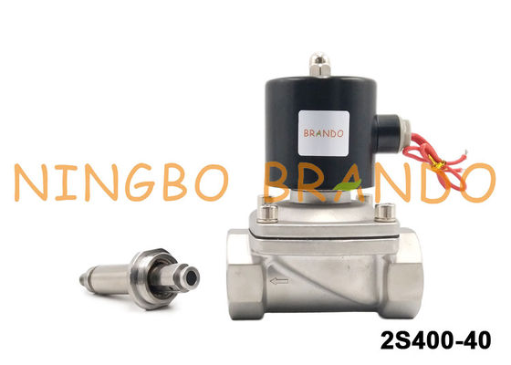 UNI-D Loại SUW-40 G1-1 / 2 '' Van điện từ bằng thép không gỉ để xử lý nước DC24V AC220V