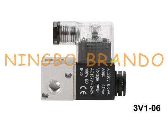 Van điện từ không khí loại 3V1-06 Airtac 3 chiều 1/8 '' 12V 24V 110V 220V