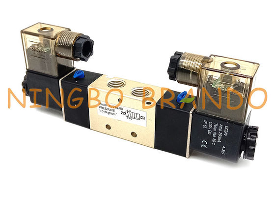 Van khí nén 4V220-08 1/4 '' Inch đôi Solenoid 5/2 Way