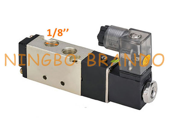 4V110-06 1/8 '' Inch Cuộn dây đơn 5/2 Chiều Van điện từ khí nén