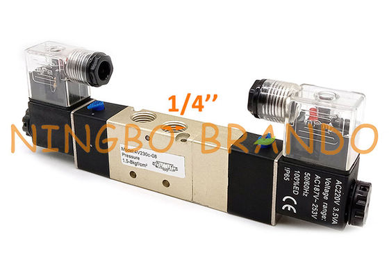 4V230C-08 1/4 '' Van khí nén trung tâm kín 5/3 cách điện từ kép 1/4 ''
