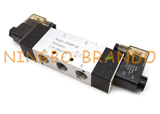 Van khí nén điện từ đôi loại Airtac 4V420-15 1/2 '' 5/2 Way